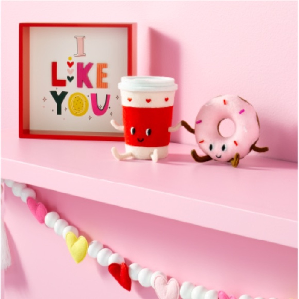 Target Spritz Valentine’s Day Coffee and Doughnut Soft Felt Duo